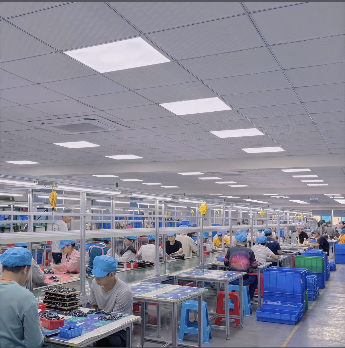 Pluzy AI toy factory in China — production view 1